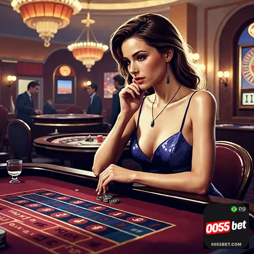 Imagem de cassino com o logo 0055bet, destaque para jogos de azar e aposta segura no site 0055bet