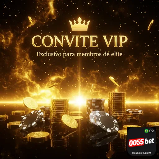 Banner promocional do site 0055bet, destacando o programa VIP05 para clientes especiais.